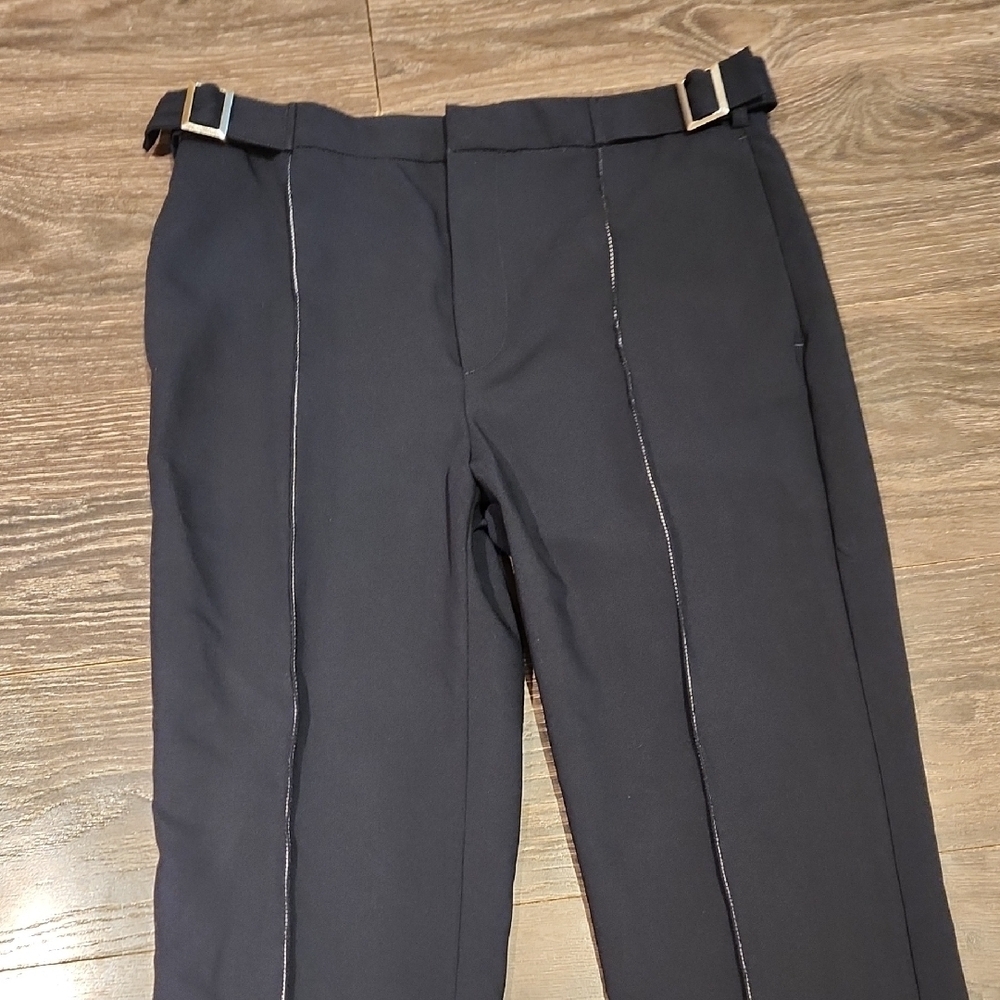 ❤️ ZARA HIGH RISE STRAIGHT CONTRAST TOPSTITCH PANTS, LARGE - Picture 5 of 9